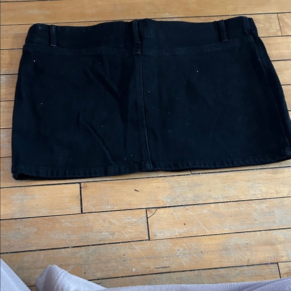 EUC Black Denim Mini Skirt with Belt - Picture 4 of 7